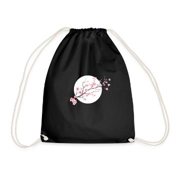 Cherry Blossoms Spring Japan Nature - Drawstring Bag - black - Front