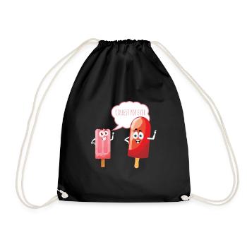 Coolest Pop Ever Ice Cream Ice Cream - Drawstring Bag - black - Front