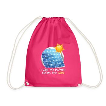 L’énergie solaire photovoltaïque - Sac de sport léger - fuchsia - Devant