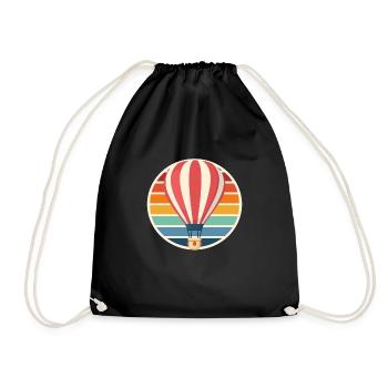 Montgolfière Vol rétro Montgolfière - Sac de sport léger - noir - Devant