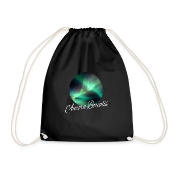 Aurora Borealis Northern Lights - Drawstring Bag - black - Front