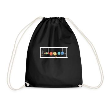Moon Pendulum Planet Astronaut Space - Drawstring Bag - black - Front