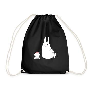 Carrot Cake Rabbit Carrot - Drawstring Bag - black - Front