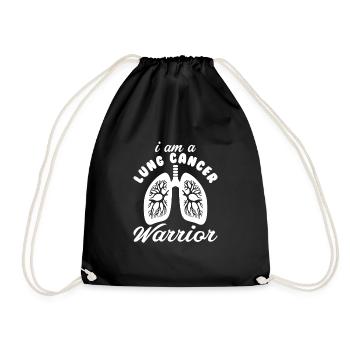 Lung Cancer Warrior Lungenkrebs Krebs - Drawstring Bag - black - Front
