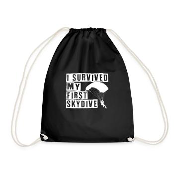 J’ai survécu à mon premier parachute en parachute - Sac de sport léger - noir - Devant