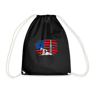 Drilling rig America Oil Drilling Rig - Drawstring Bag - black - Front