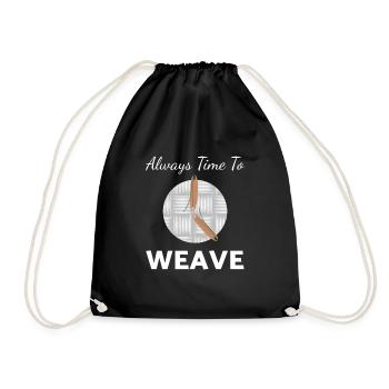 Il est temps de tisser le tissage Weberin - Sac de sport léger - noir - Devant