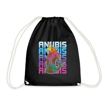 Ägyptischer Gott Anubis Ägypten - Turnbeutel - Schwarz - Vorne