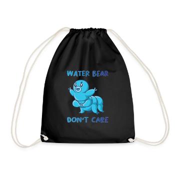 Water Bear Don't Care Tardigrades - Drawstring Bag - black - Front