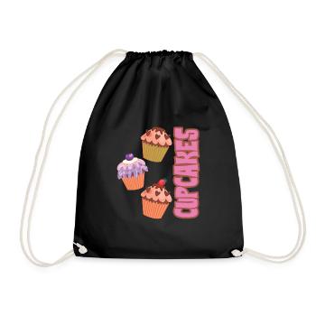 Cupcakes Kuchen Cupcake - Turnbeutel - Schwarz - Vorne
