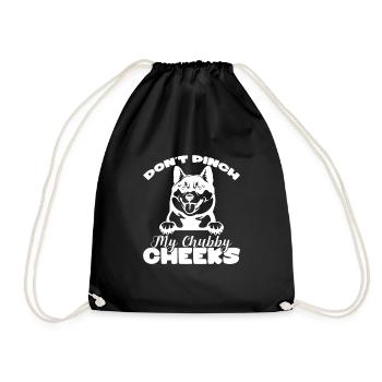 Dont Dinch My Chubby Cheeks Shiba Inu - Turnbeutel - Schwarz - Vorne