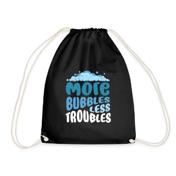 Plus de bulles moins de problèmes Seifenblasen - Sac de sport léger - noir - Devant