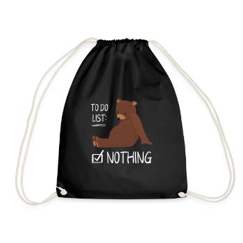 To Do List Nothing Bear Sleepshirt - Sac de sport léger - noir - Devant