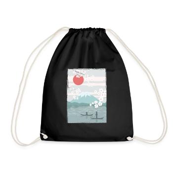 Cherry Blossoms Fuji Cherry Tree Japan Natural - Drawstring Bag - black - Front