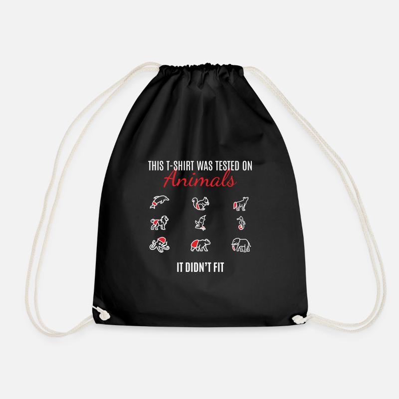 This T-Shirt Was Tested On Animals - Turnbeutel - Schwarz