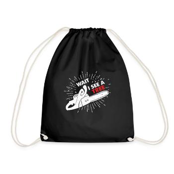 Attendez que je voie un arbre tronçonneuses tronçonneuse - Sac de sport léger - noir - Devant