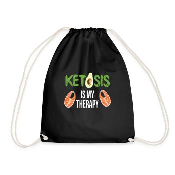 Ketosis Is My Therapy Gesundes Essen - Turnbeutel - Schwarz - Vorne