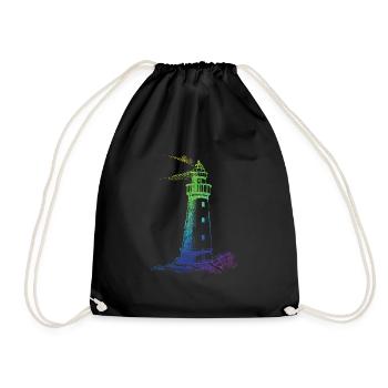 Phare arc-en-ciel - Sac de sport léger - noir - Devant