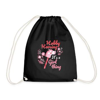 Its a Girl Thing Hobbyhorsing - Drawstring Bag - black - Front