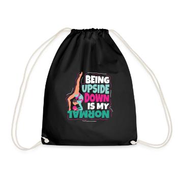 Being Upside Down Gymnastics Gymnastics - Drawstring Bag - black - Front