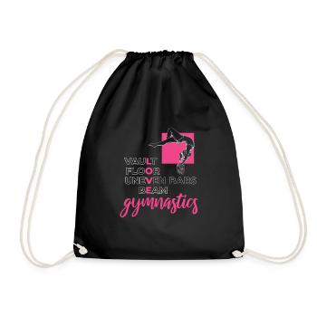 Love Gymnastics Gymnastik Turnen Turner - Drawstring Bag - black - Front