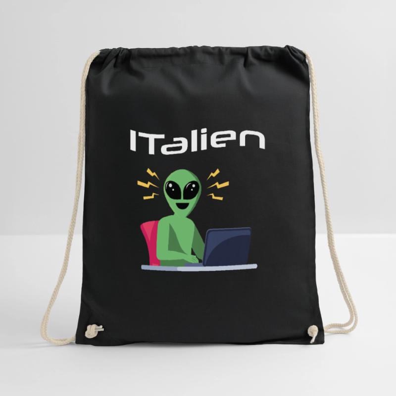 ITalien Alien Informatiker Hacker Coder Turnbeutel