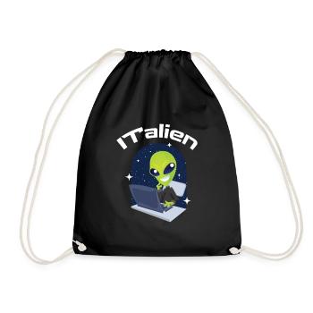 ITalien Alien Informatiker Hacker Coder - Sac de sport léger - noir - Devant
