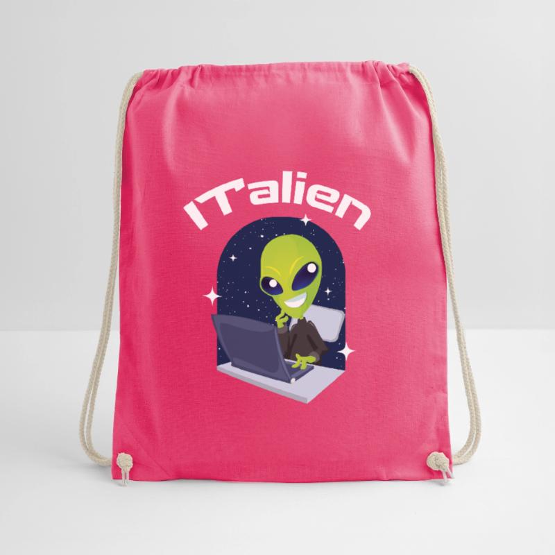 ITalien Alien Informatiker Hacker Coder Turnbeutel