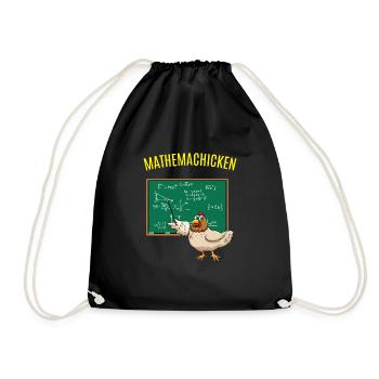 Math Math Math Chicken Math - Drawstring Bag - black - Front