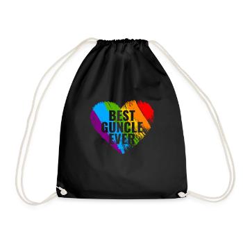 Best Guncle Ever Gay Uncle Gay - Drawstring Bag - black - Front
