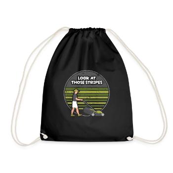 Look At Those Stripes Lawn Mowers Garden - Drawstring Bag - black - Front