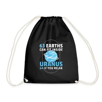 63 Earth Can Fit Uranus Planet Weltall - Turnbeutel - Schwarz - Vorne