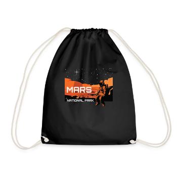 Mars National Park Planet Space - Drawstring Bag - black - Front