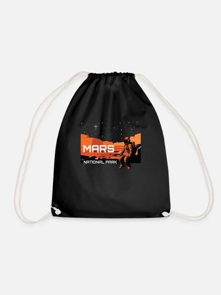Mars National Park Planet Weltall - Turnbeutel - Schwarz