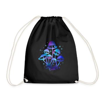 Psychedelic Fungi Festival EDM Music - Drawstring Bag - black - Front