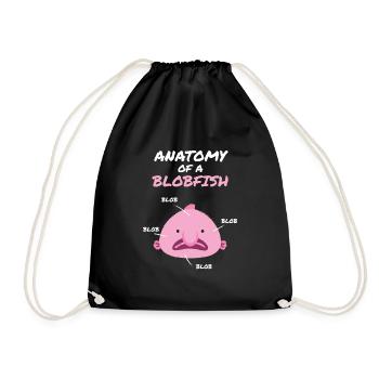 Anatomy Of A Blobfish Blob Fisch Meer - Turnbeutel - Schwarz - Vorne