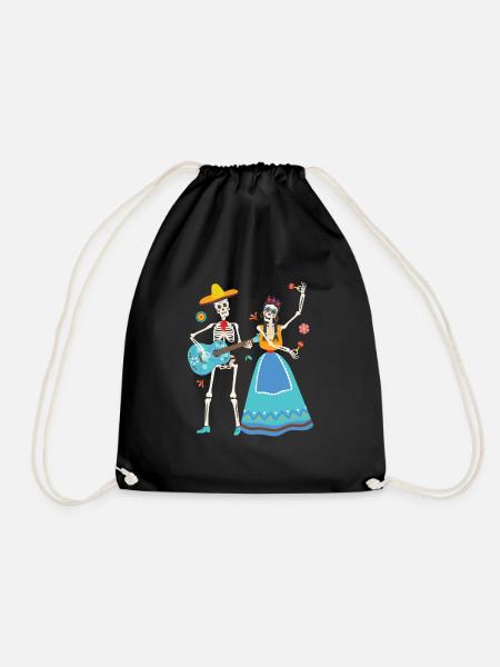 Dia de Los Muertos Tanz Mexiko - Turnbeutel - Schwarz