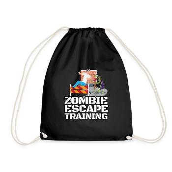 Zombie Escape Training Halloween Monster - Drawstring Bag - black - Front