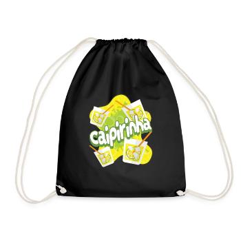 Caipirinha Cocktail Alcohol Party - Drawstring Bag - black - Front