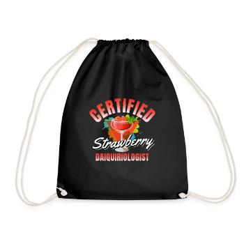 Fraise Daiquiri Cocktail Alcool - Sac de sport léger - noir - Devant
