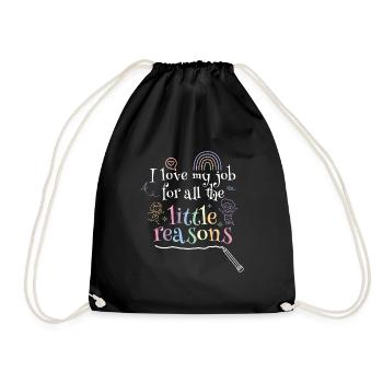 Petites raisons Enseignant Enseignant École - Sac de sport léger - noir - Devant