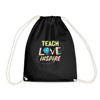 Tech Love Inspire Enseignant École d’enseignants - Sac de sport léger - noir - Devant