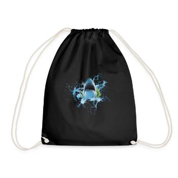 Requin Poisson - Sac de sport léger - noir - Devant