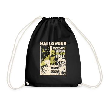 Costume de momie d’Halloween - Sac de sport léger - noir - Devant