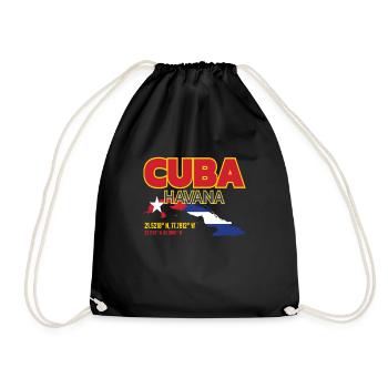 Cuba Havana Kuba Urlaub - Turnbeutel - Schwarz - Vorne