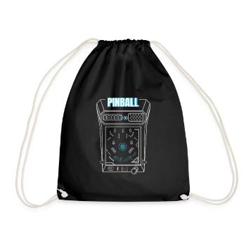 Arcade Pinball Retro - Turnbeutel - Schwarz - Vorne