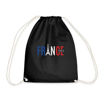 France Paris France Eiffel Tower - Drawstring Bag - black - Front