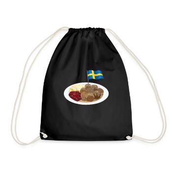 Suède Boulettes de viande suédoises - Sac de sport léger - noir - Devant