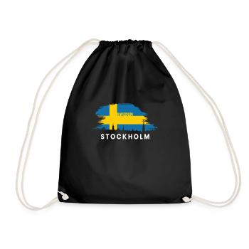 Suède Suède Suède Stockholm - Sac de sport léger - noir - Devant
