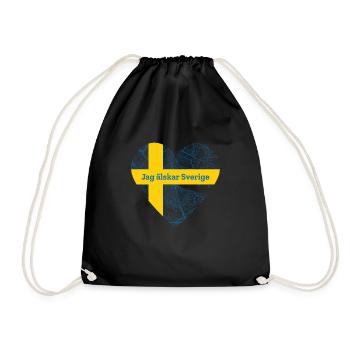 Jag älskar Sverige Suède Suédois - Sac de sport léger - noir - Devant
